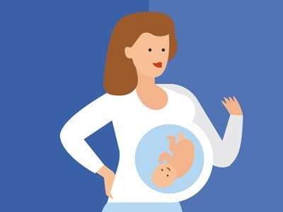 نقاشی یک مادر با بچه تو شکم