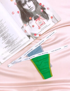 شورت بک لس نخی مدل TOMMY پک دو تایی ( آبی سبز)