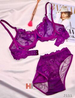 Alternative view of ست لباس زیر مدل رنگین کمان (بنفش)