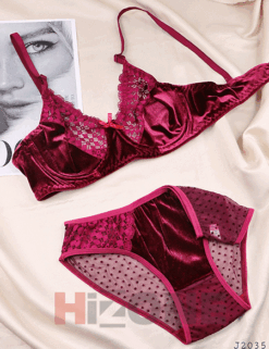 ست لباس زیر مدل خرم (زرشکی)