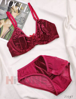 ست لباس زیر مدل حمیرا (زرشکی)