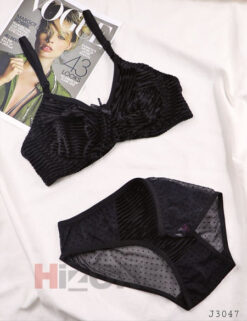 ست لباس زیر مدل حمیرا (مشکی)