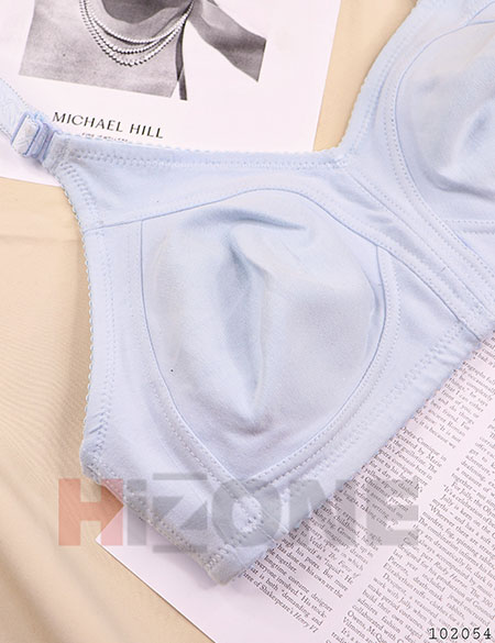 سوتین تک تمام نخ مدل گل پنبه (آبی) - Image 2