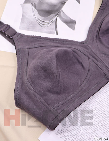 سوتین تک تمام نخ مدل گل پنبه (طوسی) - Image 3