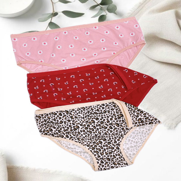 شورت نخی مدل سورپرایز (بسته سه عددی ) طرح 4