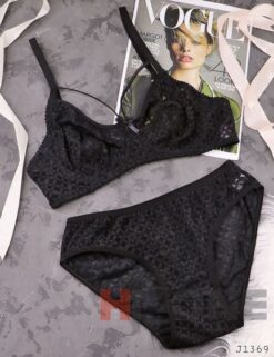 ست لباس زیر نخی مدل آلاله (مشکی)