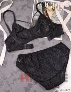 Alternative view of ست لباس زیر نخی مدل آلاله (مشکی)