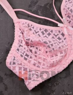 Alternative view of ست لباس زیر نخی مدل آلاله (صورتی)