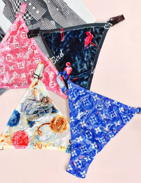 شورت مخمل طرح دار (بسته 4 عددی) - Image 2