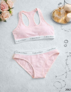 ست نیم تنه و شورت اسپرت کلوین کلین (صورتی)