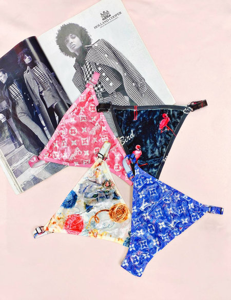 شورت مخمل طرح دار (بسته 4 عددی)