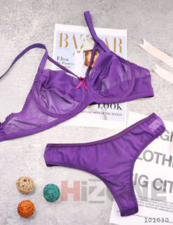 ست لباس زیر زنانه مدل نرمین (بنفش)