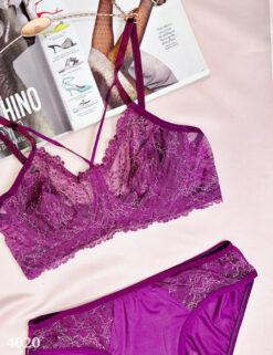 Alternative view of ست لباس زیر مدل لیدی پونیشا (بنفش)