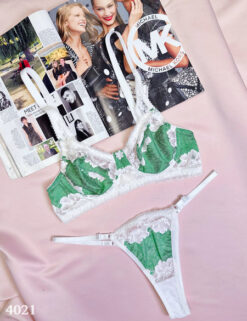 ست لباس زیر مدل لیدی گاگا (سبز)