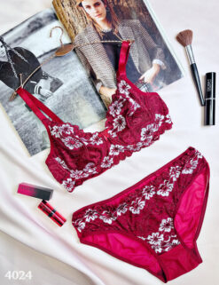 ست لباس زیر مدل آشواریا (زرشکی)