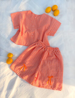 ست بلوز و شلوارک orange