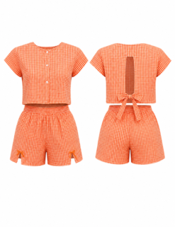 ست بلوز و شلوارک orange